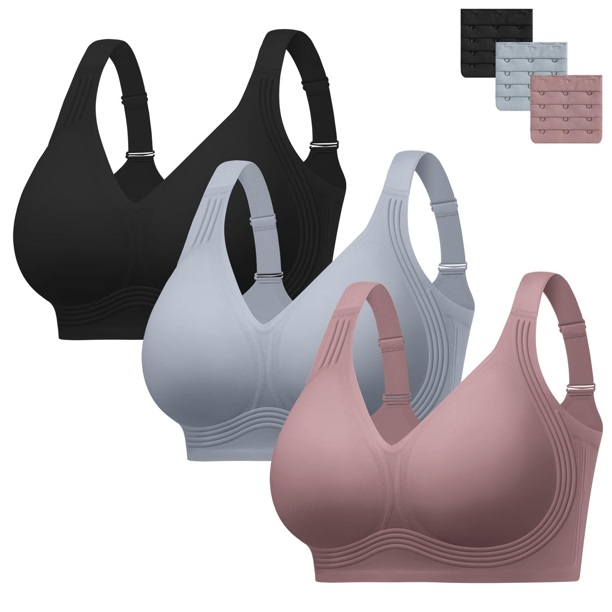 HBselect Jelly Bras for Women No Underwire Plus Size Wireless Seamless Bras
