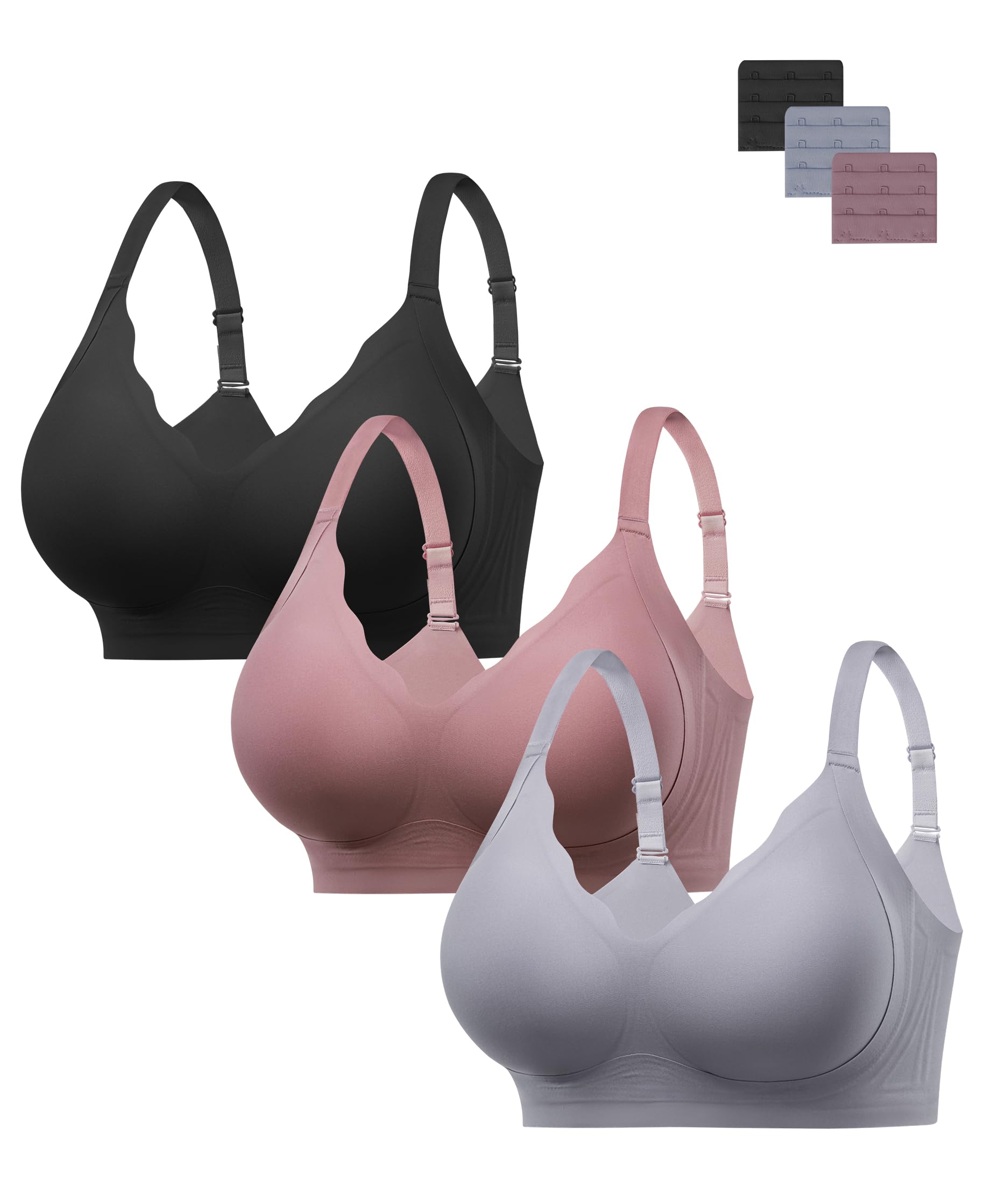 HBselect Jelly Bras for Women Seamless Comfy Push Up Wireless Tshirt Bras