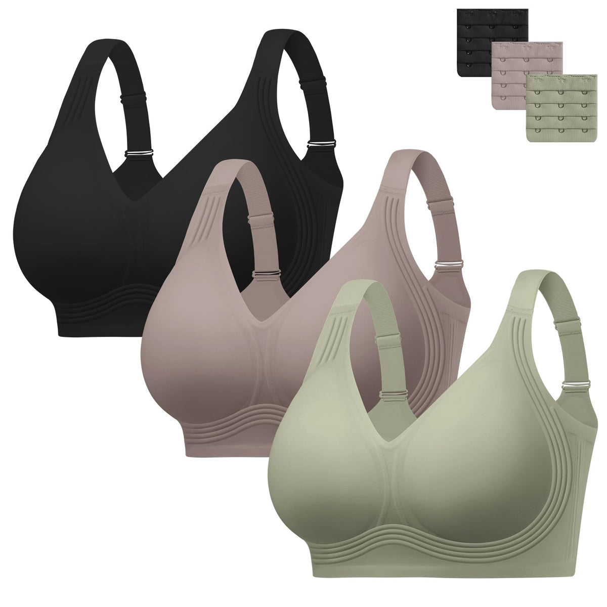 HBselect Jelly Bras for Women No Underwire Plus Size Wireless Seamless Bras