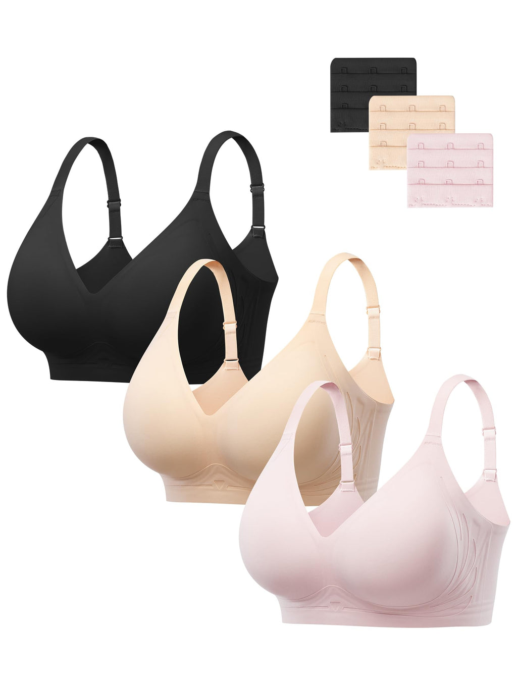 HBselect Jelly Bras for Women No Underwire Comfort Wireless Push Up Bras