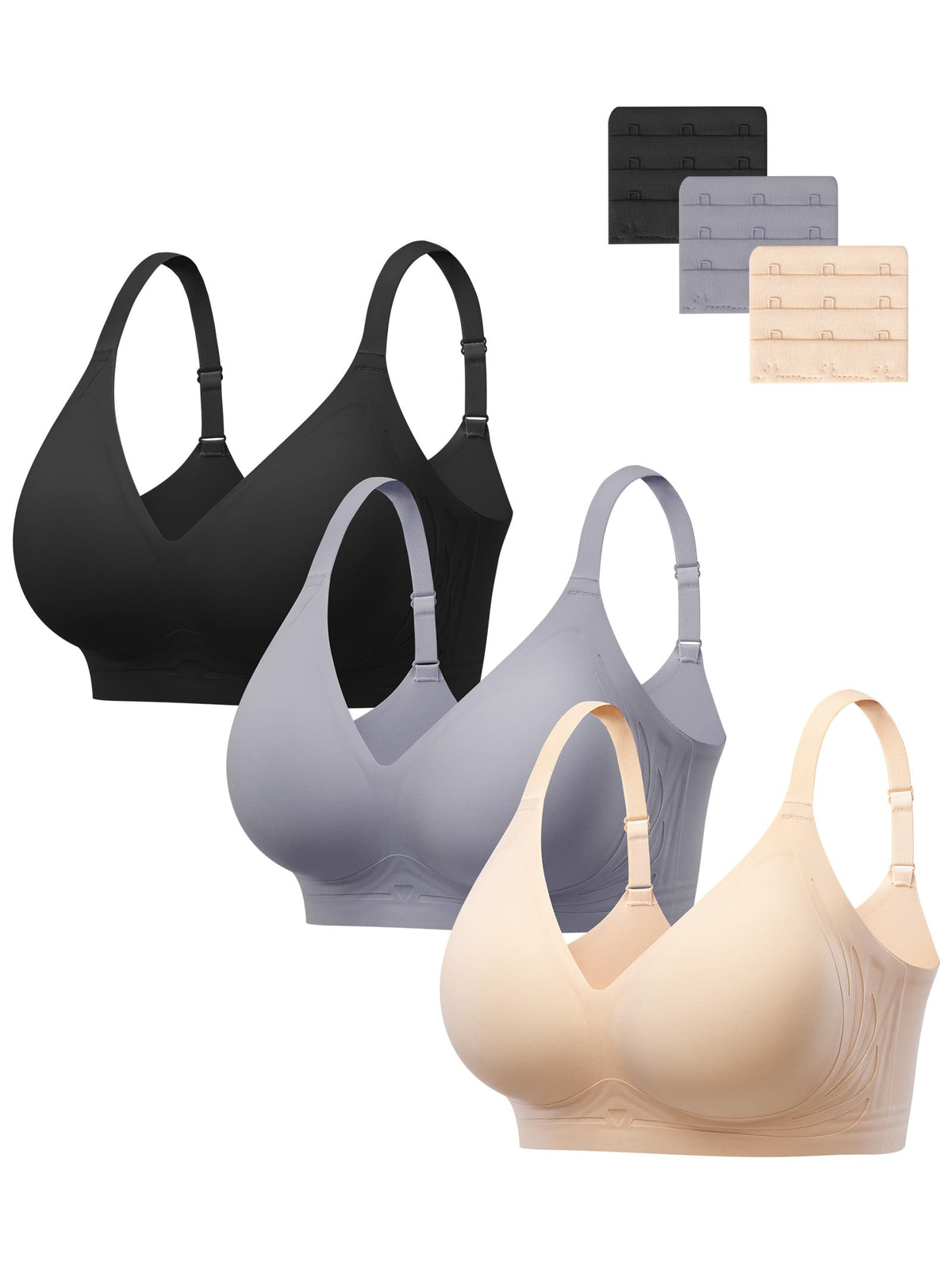 HBselect Jelly Bras for Women No Underwire Comfort Wireless Push Up Bras