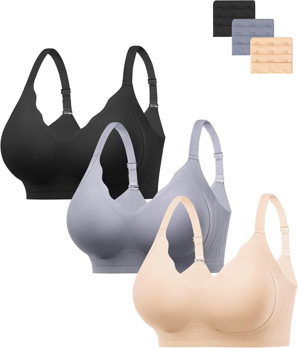 HBselect Jelly Bras for Women Seamless Comfy Push Up Wireless Tshirt Bras