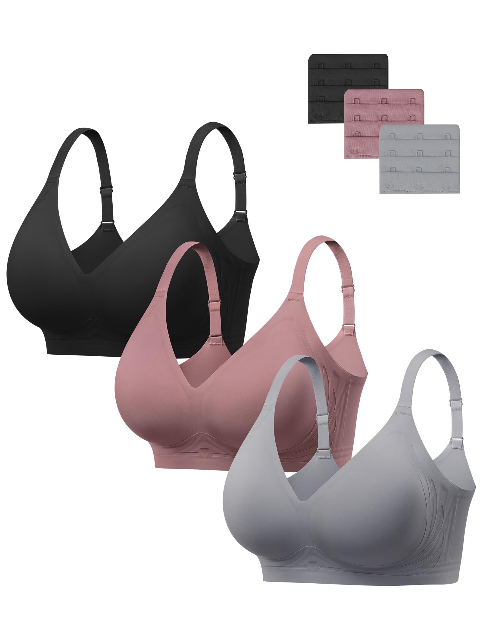 HBselect Jelly Bras for Women No Underwire Comfort Wireless Push Up Bras