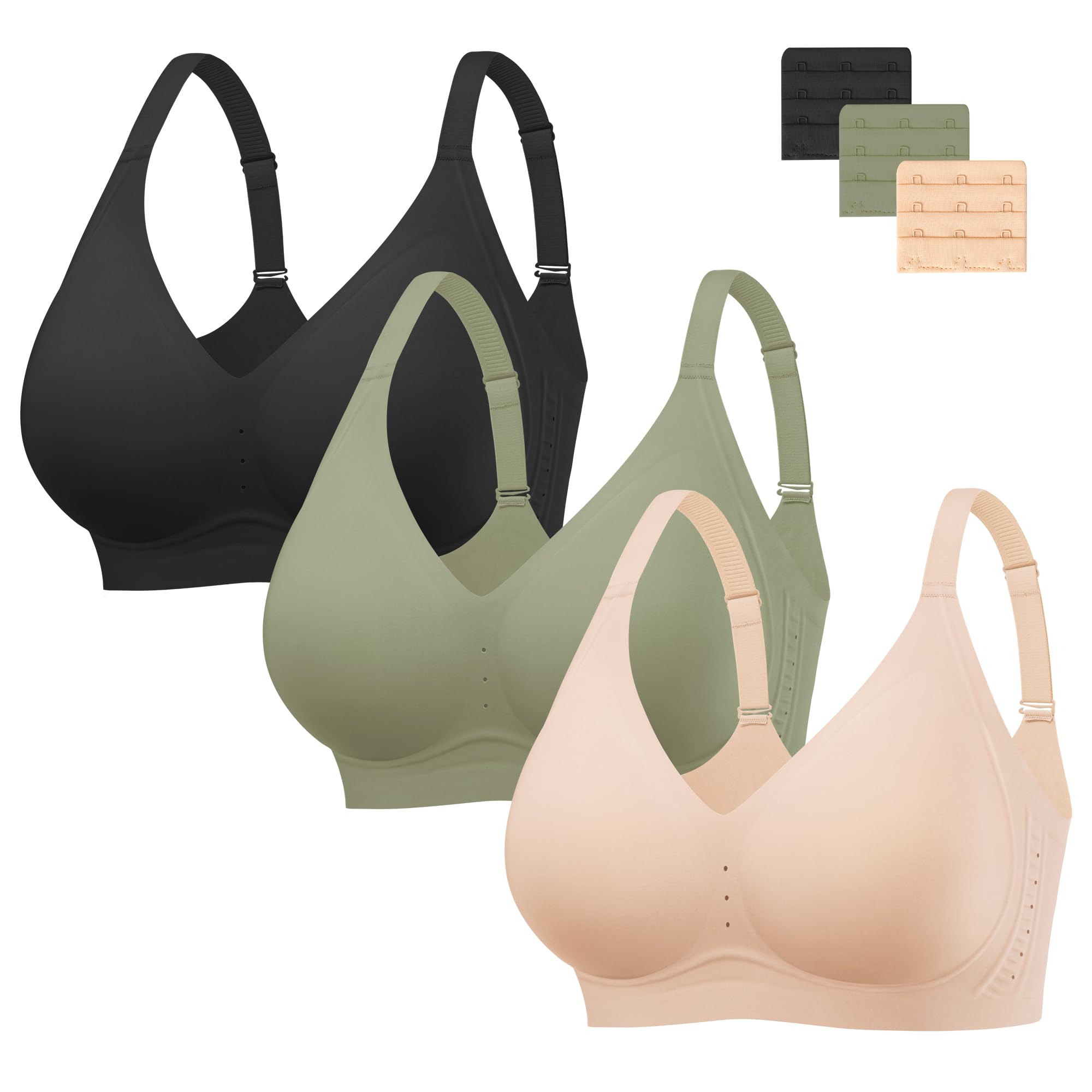 HBselect Jelly Bras for Women Wireless Seamless Comfort Full Coverage Bra