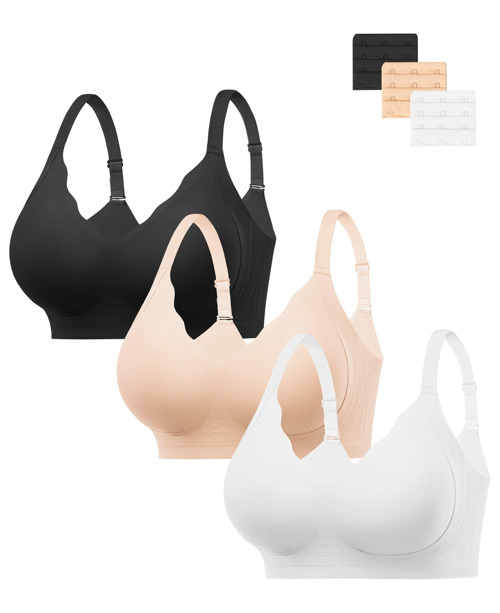 HBselect Jelly Bras for Women Seamless Comfy Push Up Wireless Tshirt Bras