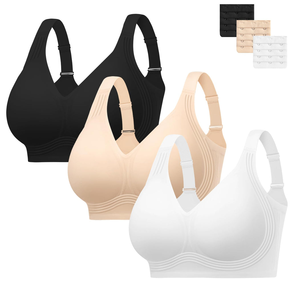 HBselect Jelly Bras for Women No Underwire Plus Size Wireless Seamless Bras