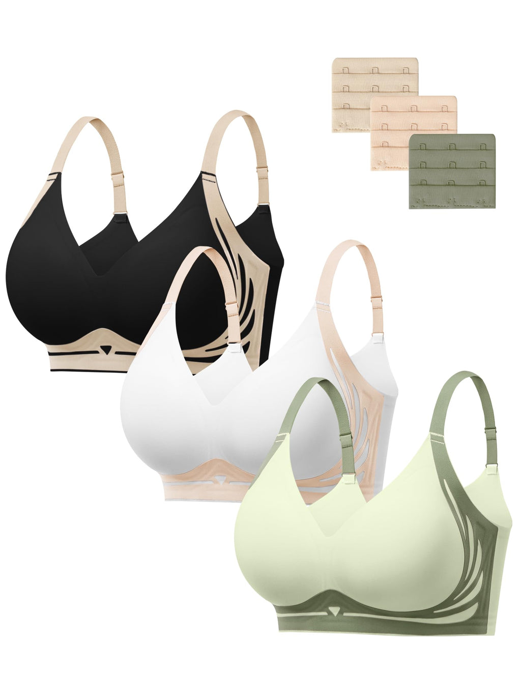 HBselect Jelly Bras for Women No Underwire Comfort Wireless Push Up Bras