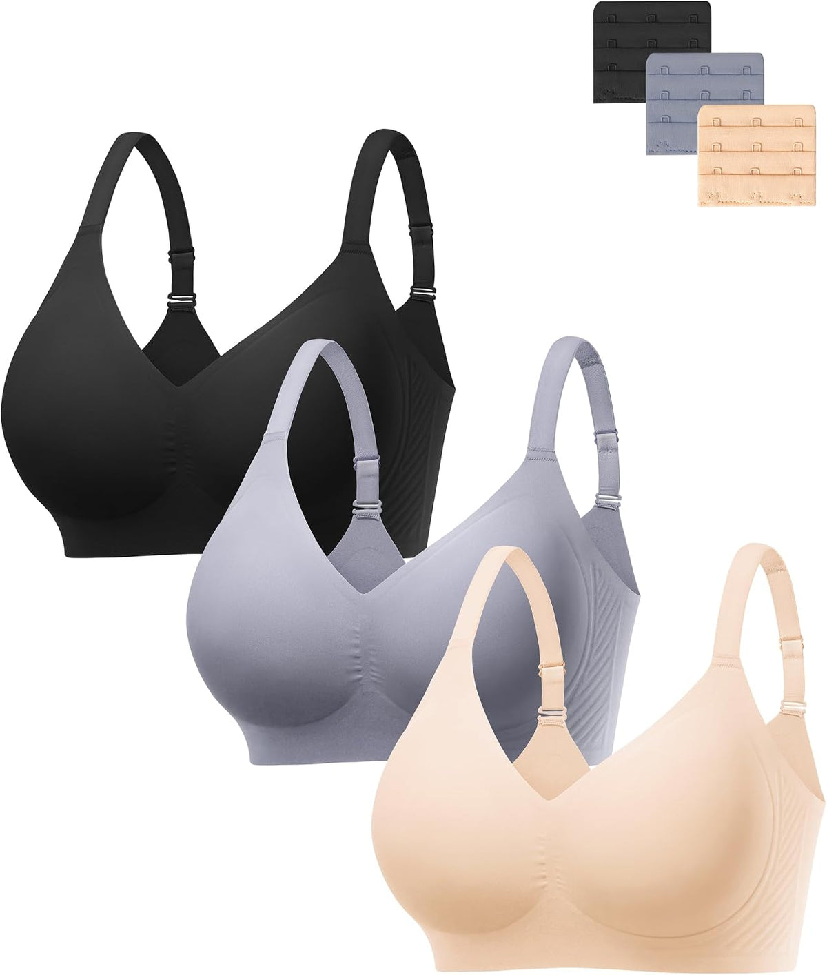 HBselect Jelly Bras for Women Seamless Push Up Wireless Tshirts Bralettes