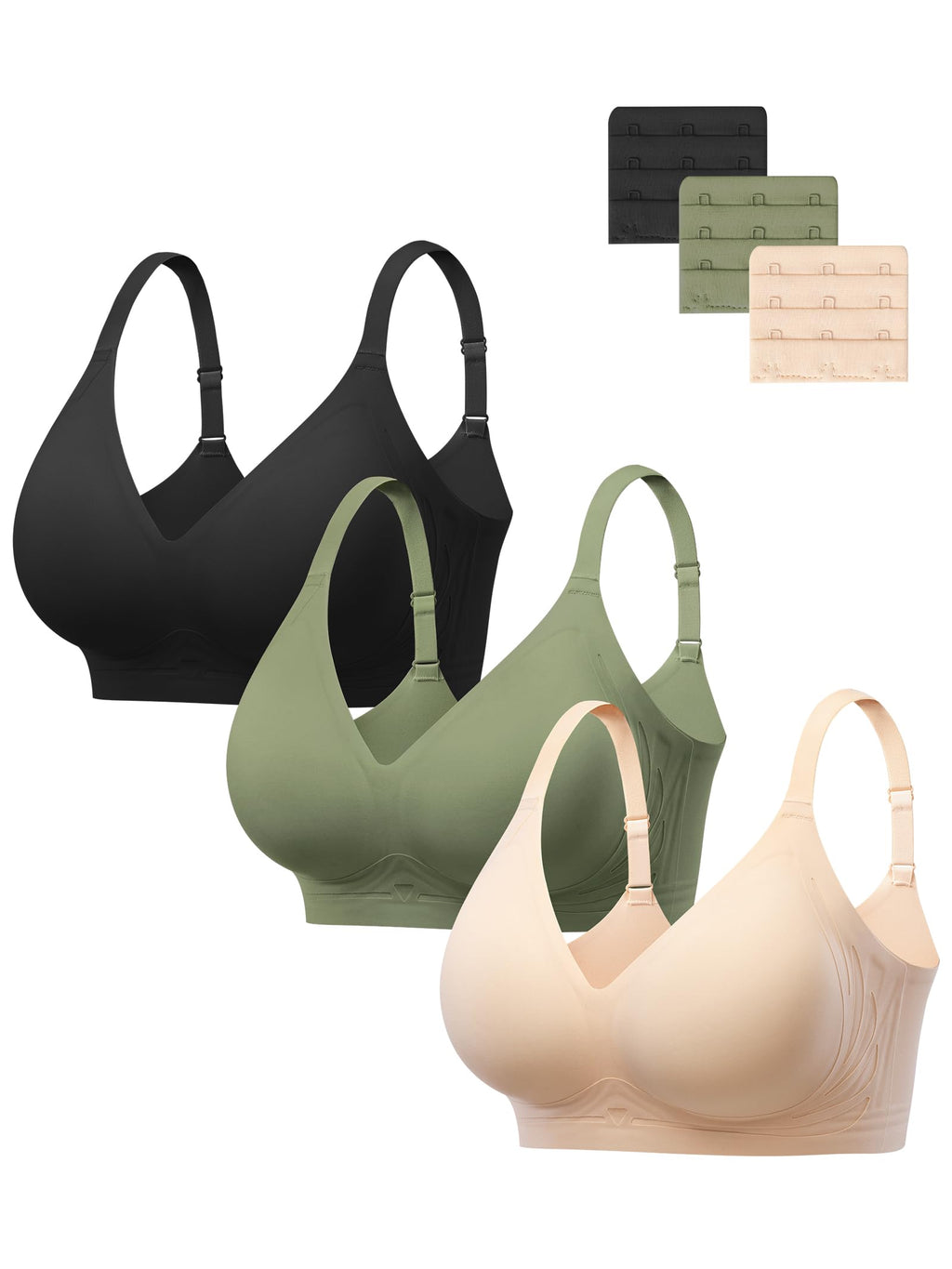 HBselect Jelly Bras for Women No Underwire Comfort Wireless Push Up Bras