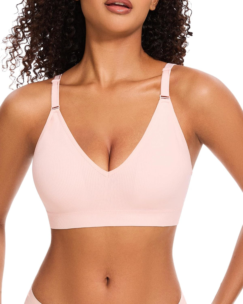 HBselect Bras for Women Comfort Wireless Deep-V Bralettes T Shirt Bras Tank