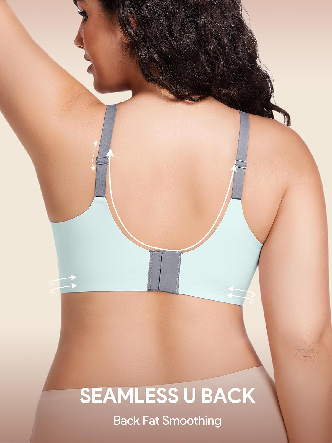 HBselect Jelly Bras for Women No Underwire Comfort Wireless Push Up Bras