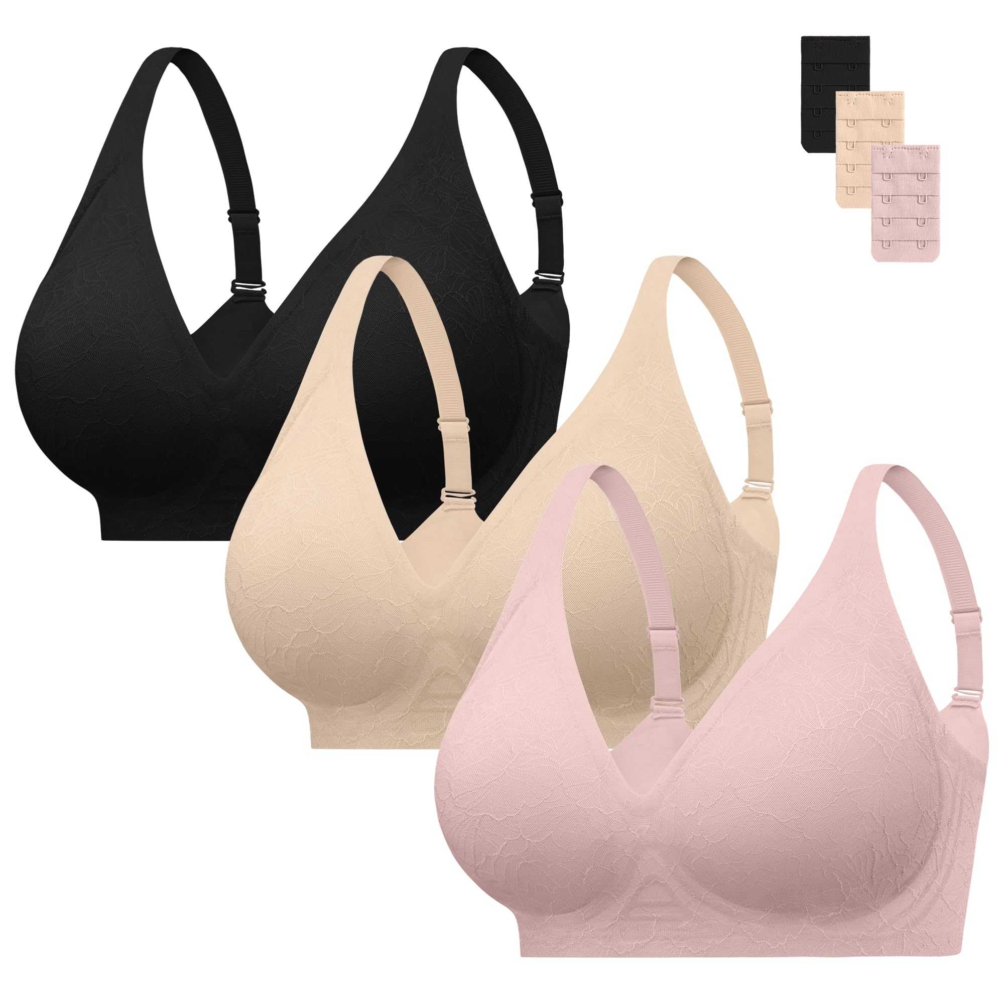 HBselect Jelly Bras for Women Wireless Seamless Comfort Full Coverage Bra