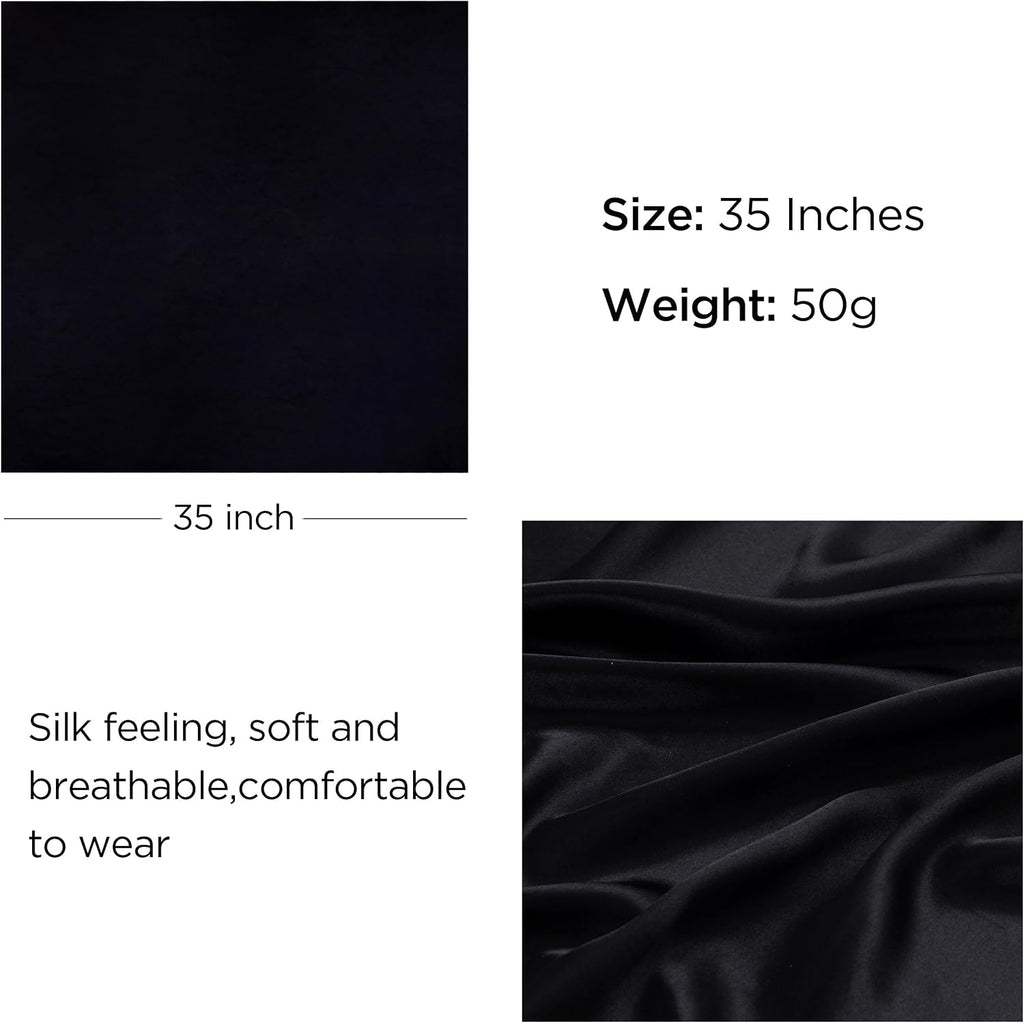 HBselect 4PCS Head Scarf for Women 35” Silk Feel Hair Scarf