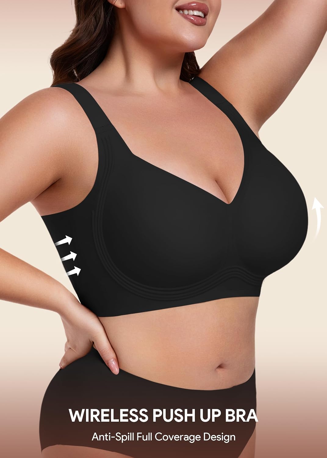 HBselect Jelly Bras for Women No Underwire Plus Size Wireless Seamless Bras