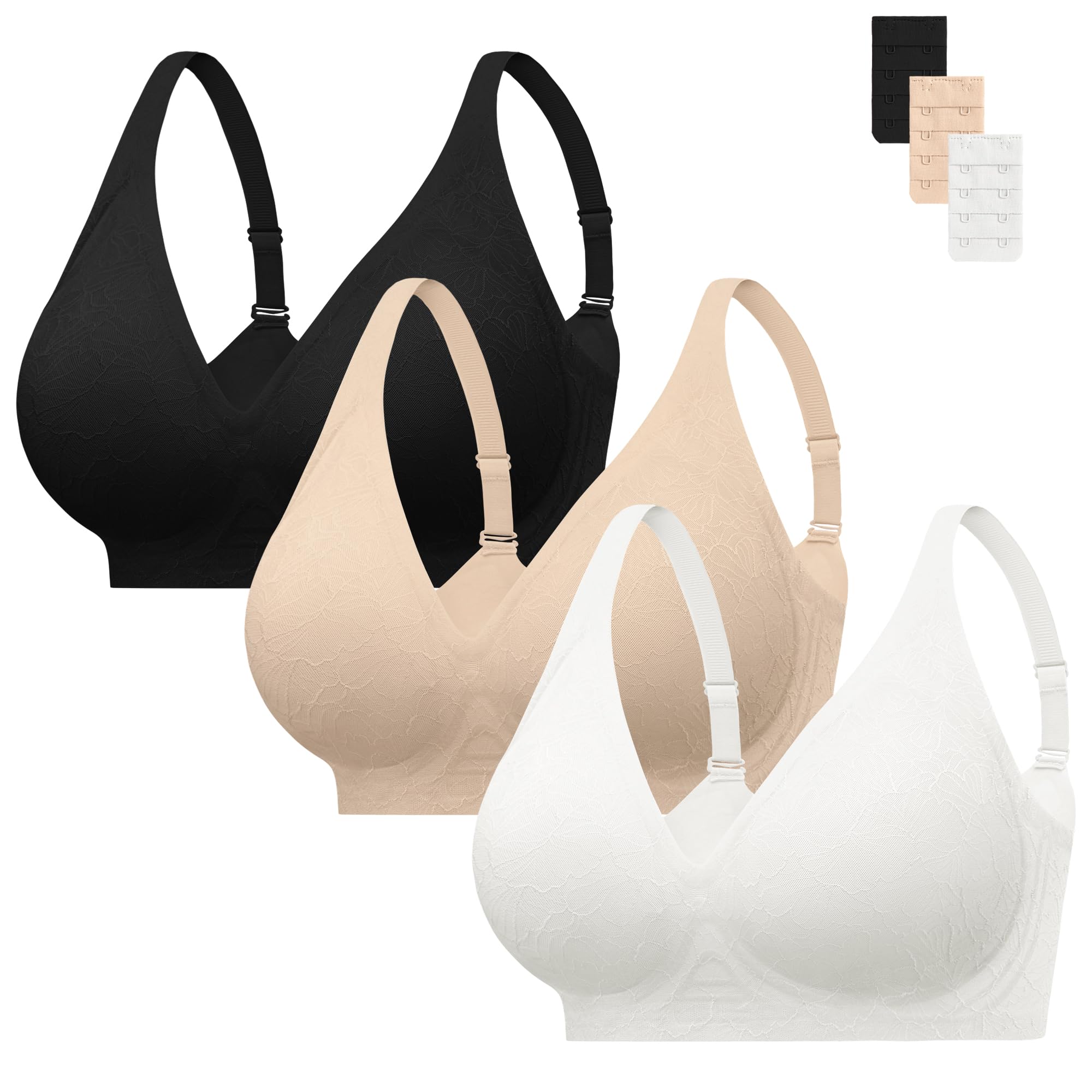 HBselect Jelly Bras for Women Wireless Seamless Comfort Full Coverage Bra