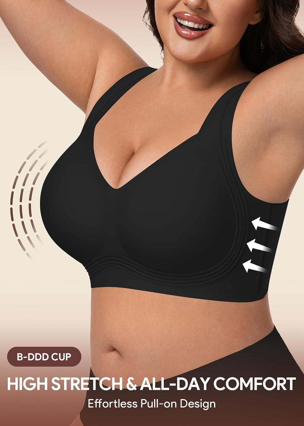 HBselect Jelly Bras for Women Plus Size Pullover Wireless Full Coverage Bra