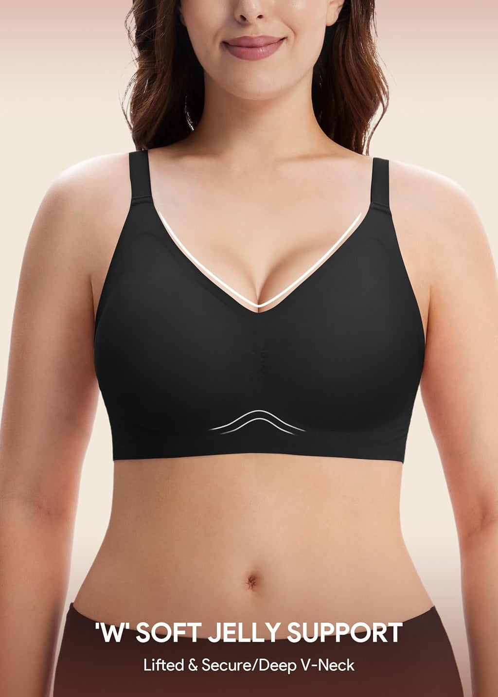 HBselect Jelly Bras for Women Seamless Push Up Wireless Tshirts Bralettes
