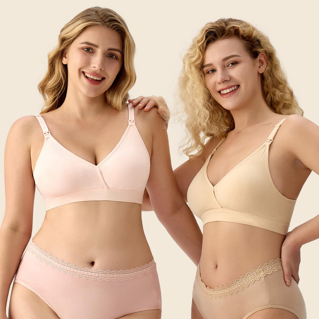 HBselect Nursing Bras for Breastfeeding, Seamless Maternity Bra Wireless