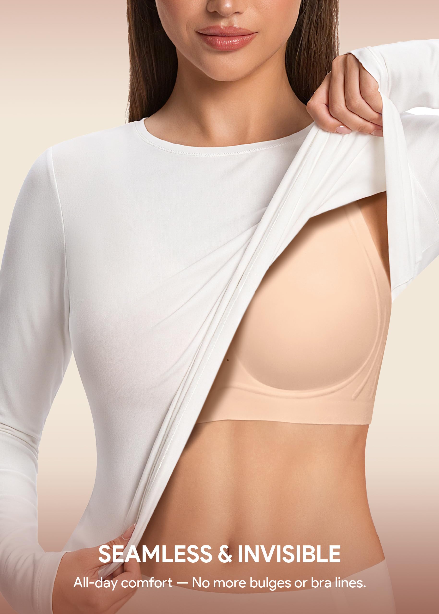 HBselect Jelly Bras for Women Wireless Seamless Comfort Full Coverage Bra
