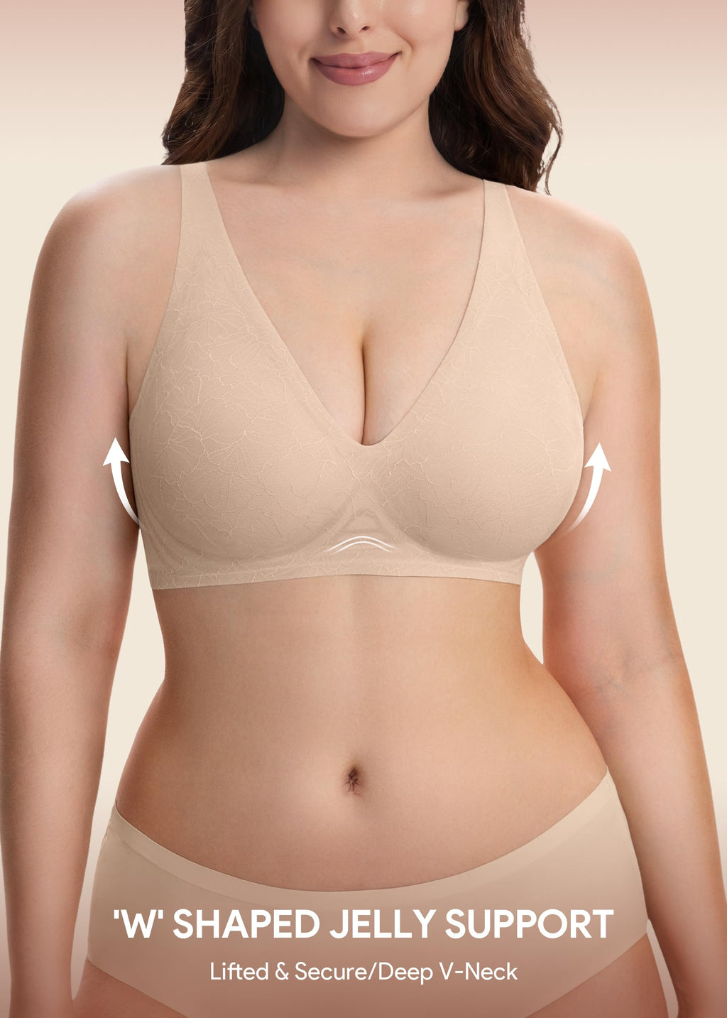 HBselect Jelly Bras for Women Wireless Seamless Comfort Full Coverage Bra