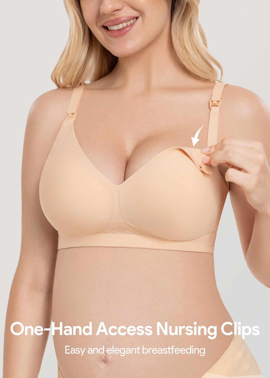 HBselect Nursing Bras for Breastfeeding 3 Pack Women Maternity Jelly Bras