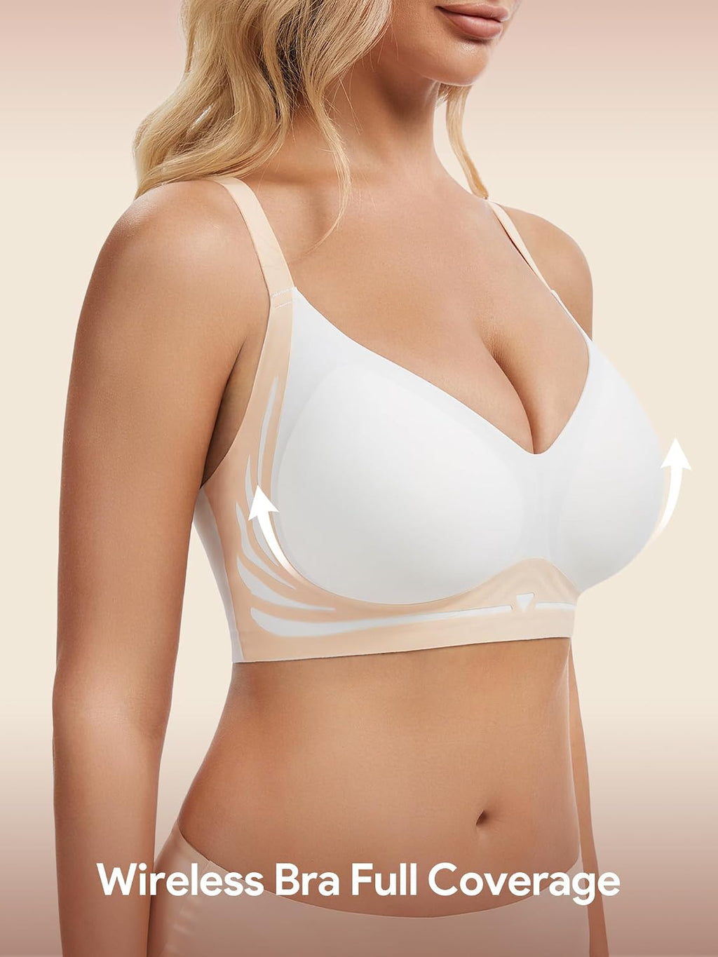 HBselect Jelly Bras for Women No Underwire Comfort Wireless Push Up Bras