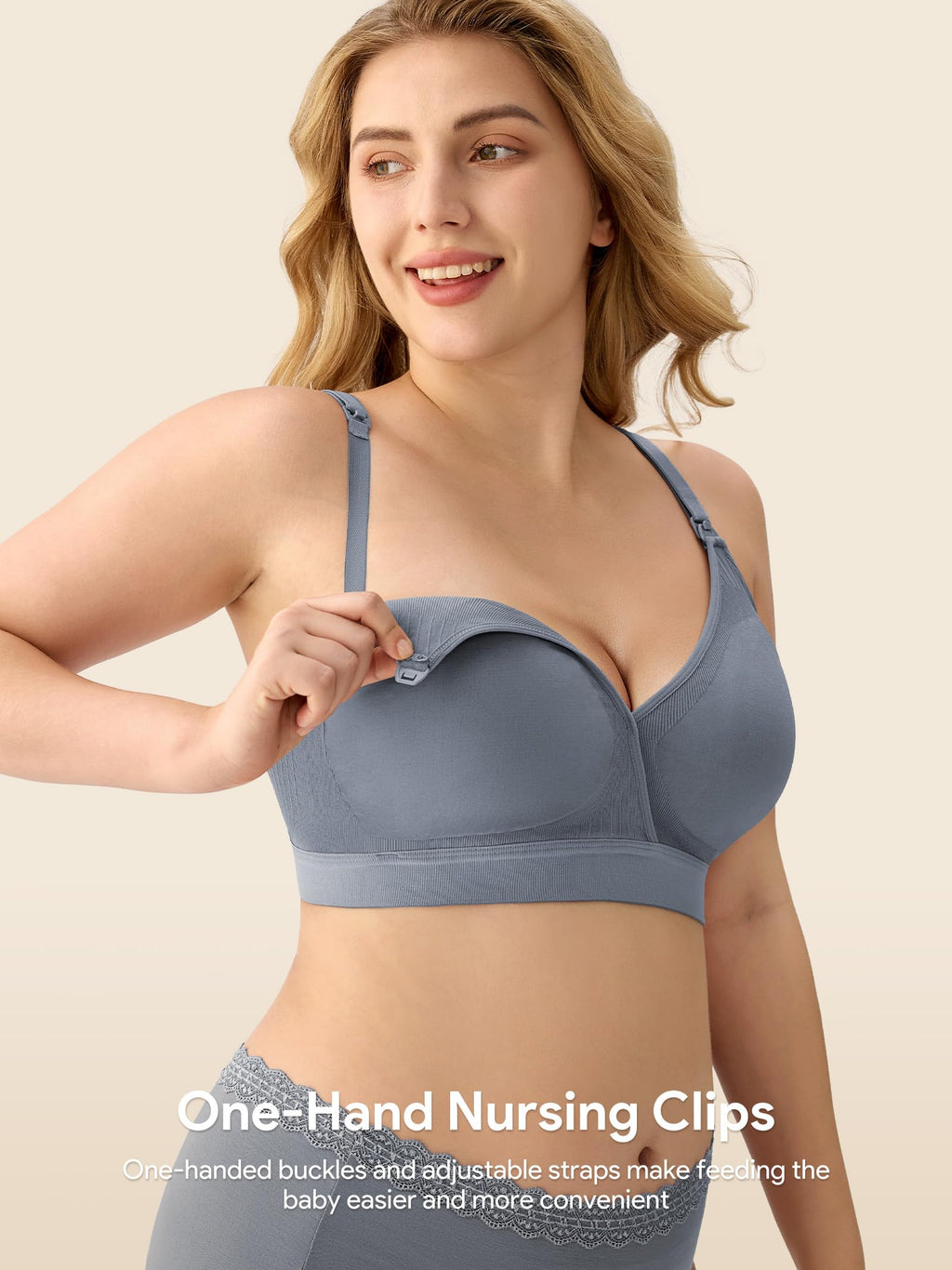 HBselect Nursing Bras for Breastfeeding, Seamless Maternity Bra Wireless