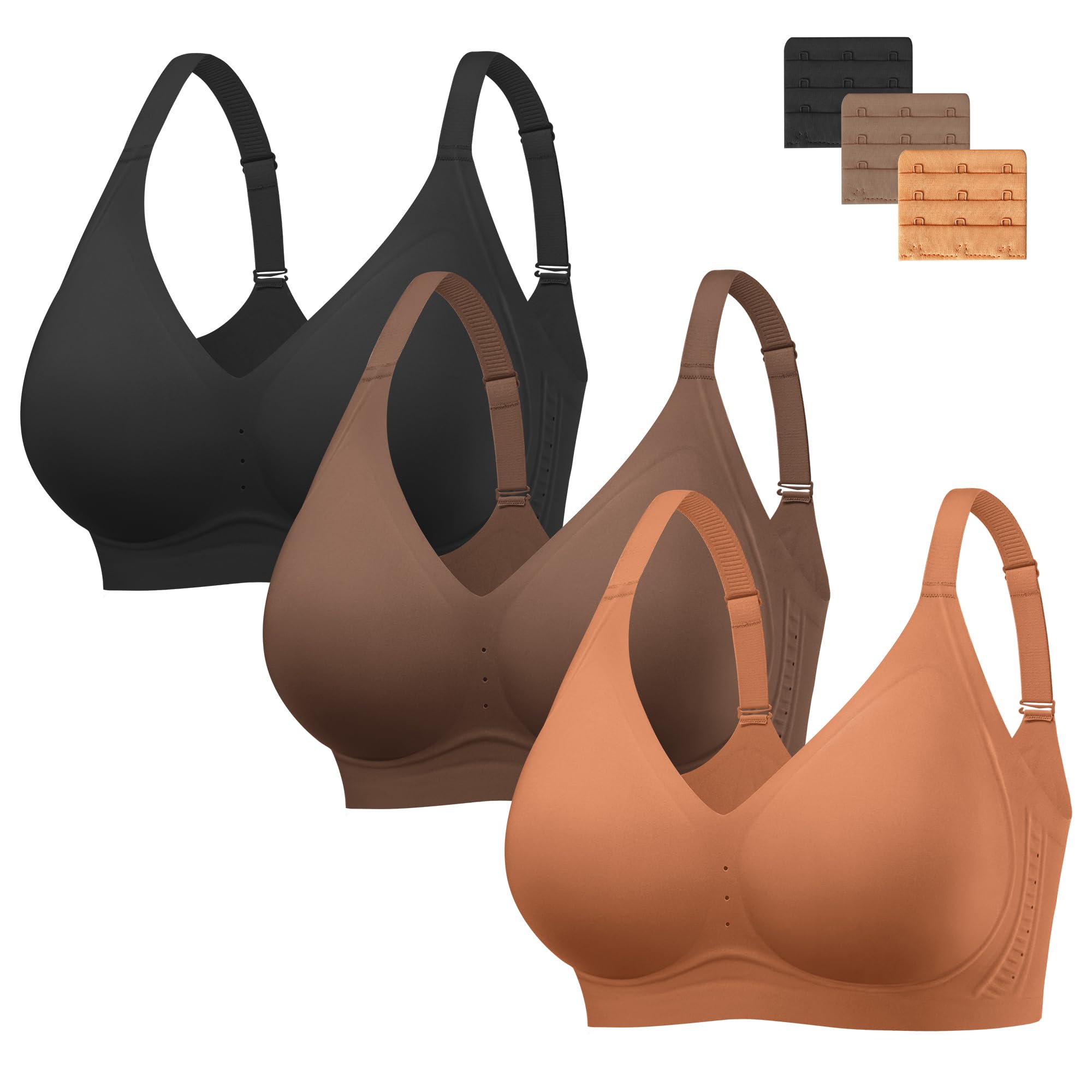 HBselect Jelly Bras for Women Wireless Seamless Comfort Full Coverage Bra