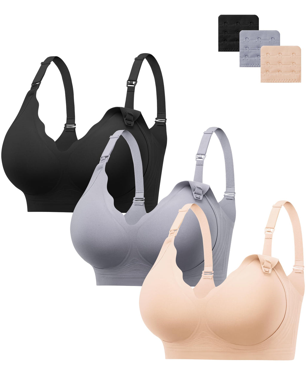 HBselect Nursing Bras for Breastfeeding Comfort Jelly Seamless Nursing Bra