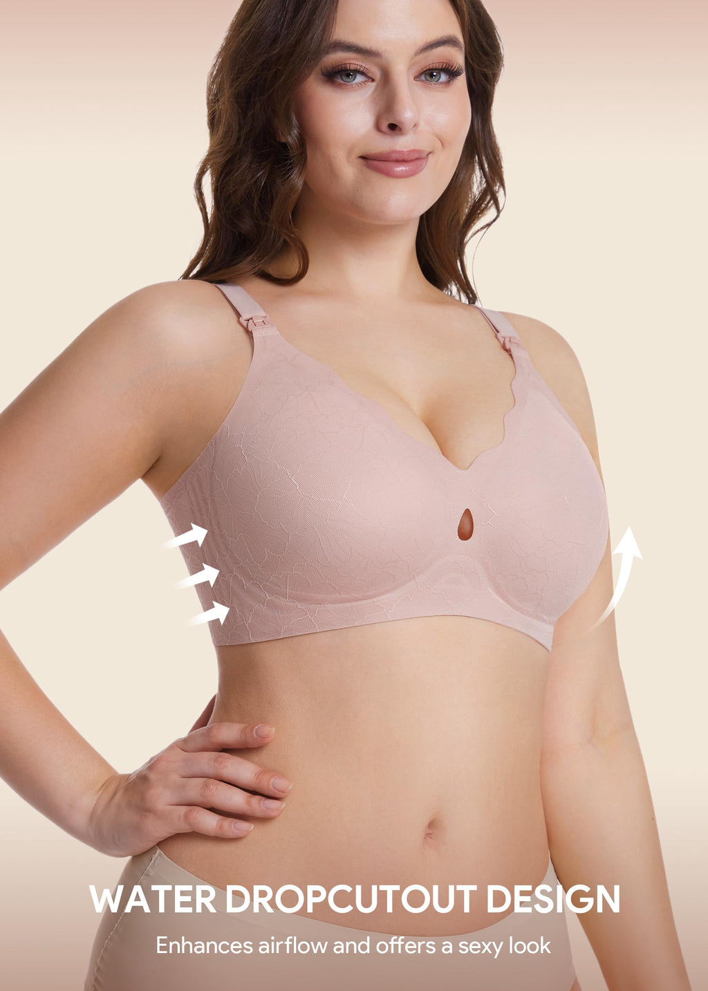 HBselect Nursing Bras for Breastfeeding 3 Pack Women Maternity Jelly Bras