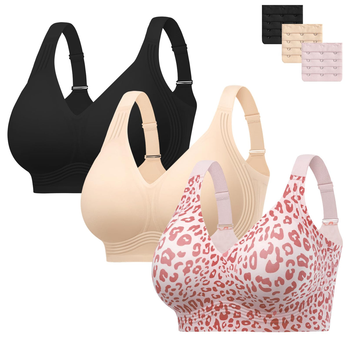 HBselect Jelly Bras for Women No Underwire Plus Size Wireless Seamless Bras