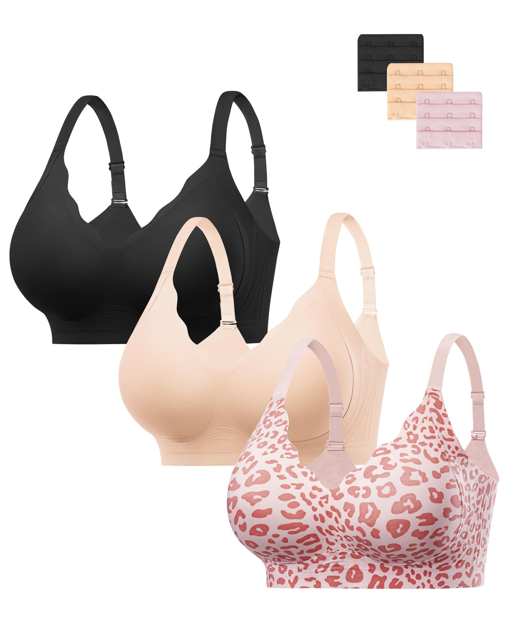 HBselect Jelly Bras for Women Seamless Comfy Push Up Wireless Tshirt Bras