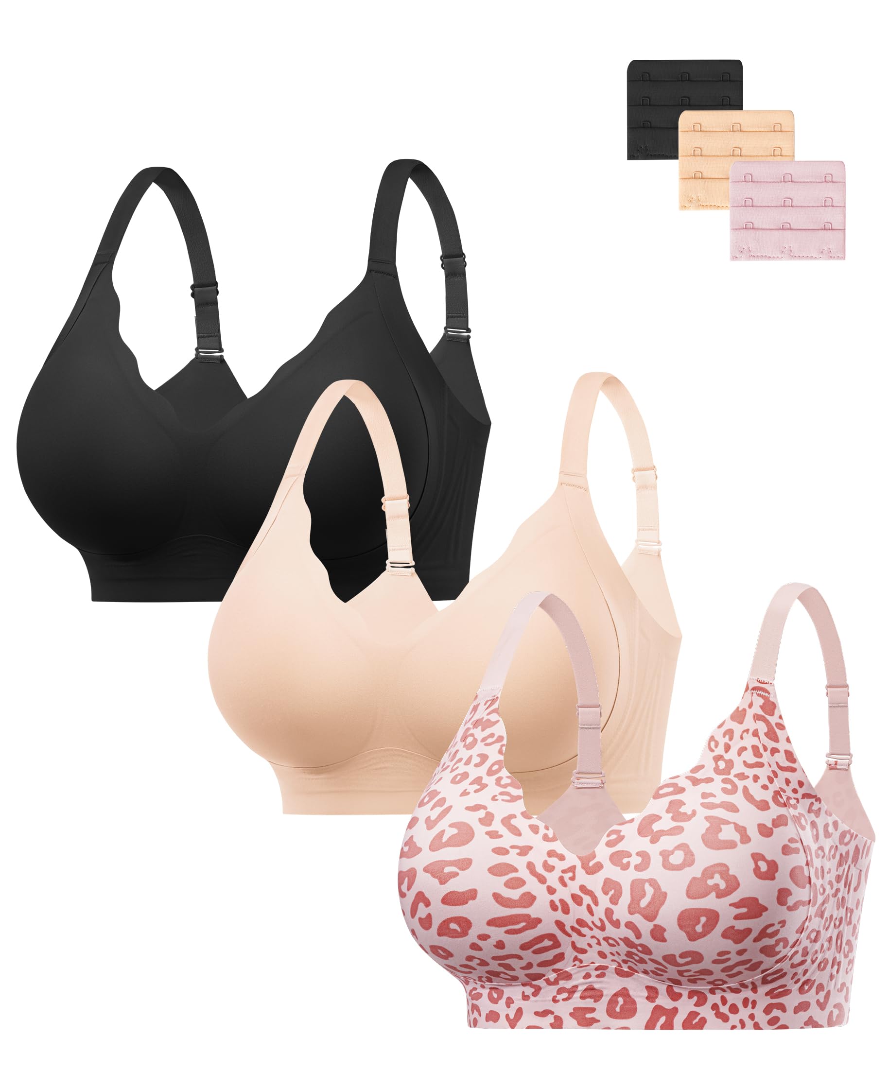 HBselect Jelly Bras for Women Seamless Comfy Push Up Wireless Tshirt Bras