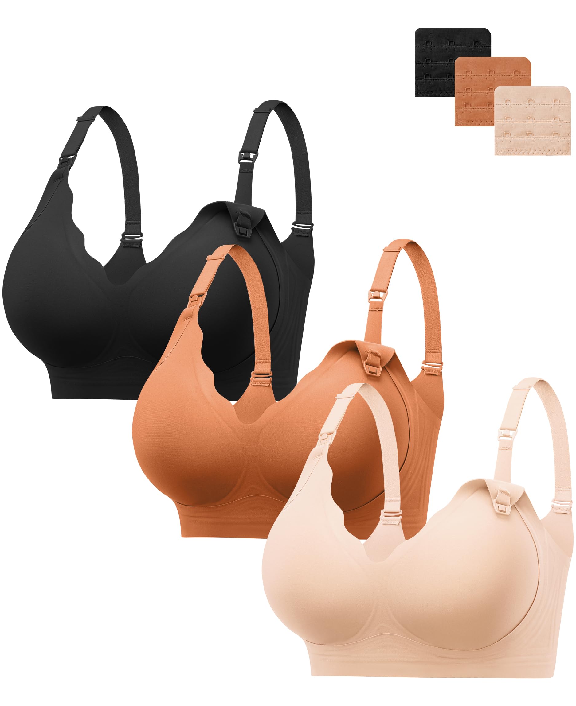 HBselect Nursing Bras for Breastfeeding Comfort Jelly Seamless Nursing Bra