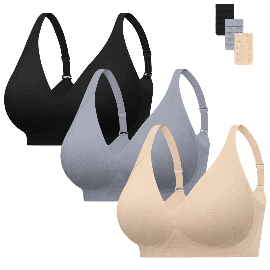 HBselect Jelly Bras for Women Wireless Seamless Comfort Full Coverage Bra