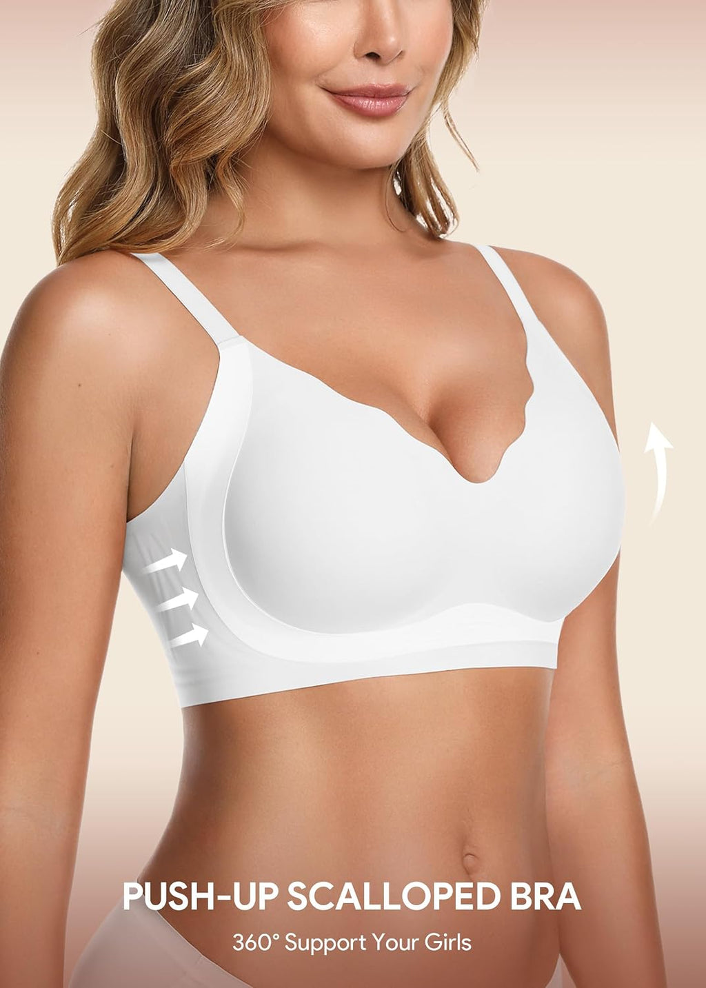 HBselect Jelly Bras for Women Seamless Wireless Full Coverage Tshirt Bras