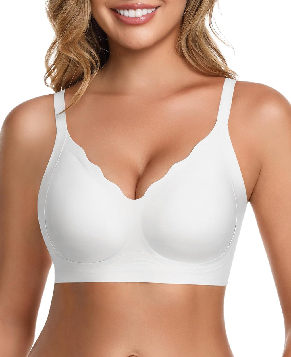 HBselect Jelly Bras for Women Seamless Wireless Full Coverage Tshirt Bras