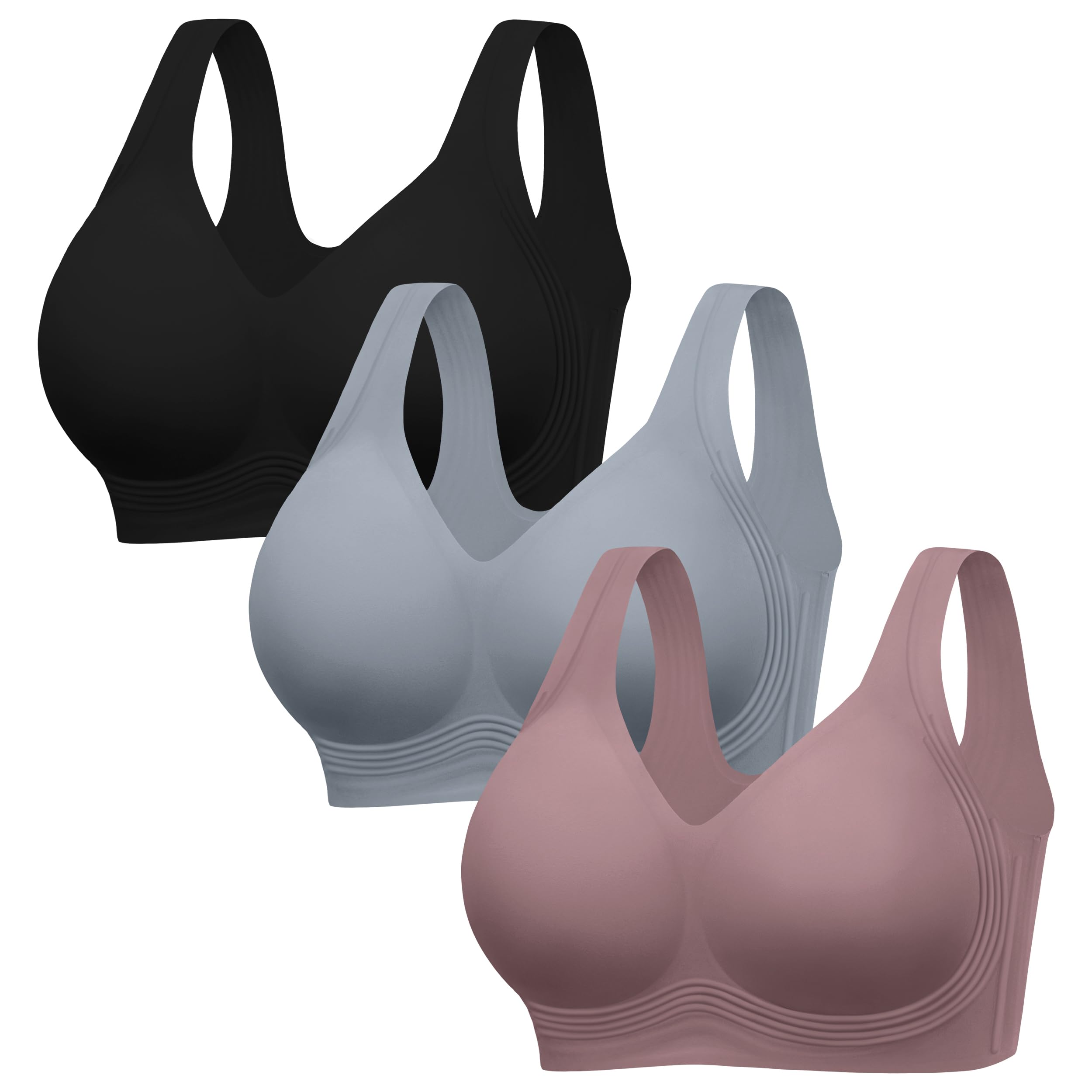 HBselect Jelly Bras for Women Plus Size Pullover Wireless Full Coverage Bra