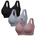 HBselect Jelly Bras for Women Plus Size Pullover Wireless Full Coverage Bra
