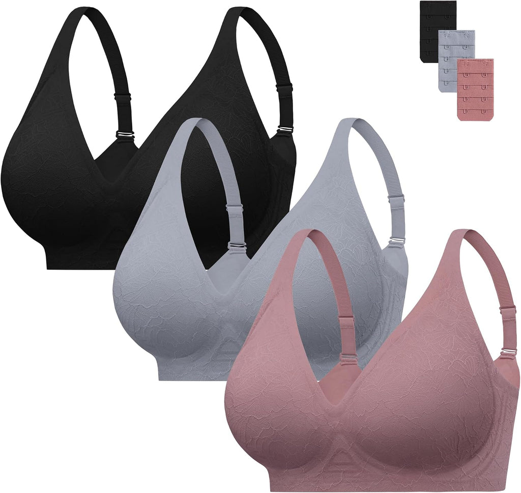 HBselect Jelly Bras for Women Wireless Seamless Comfort Full Coverage Bra