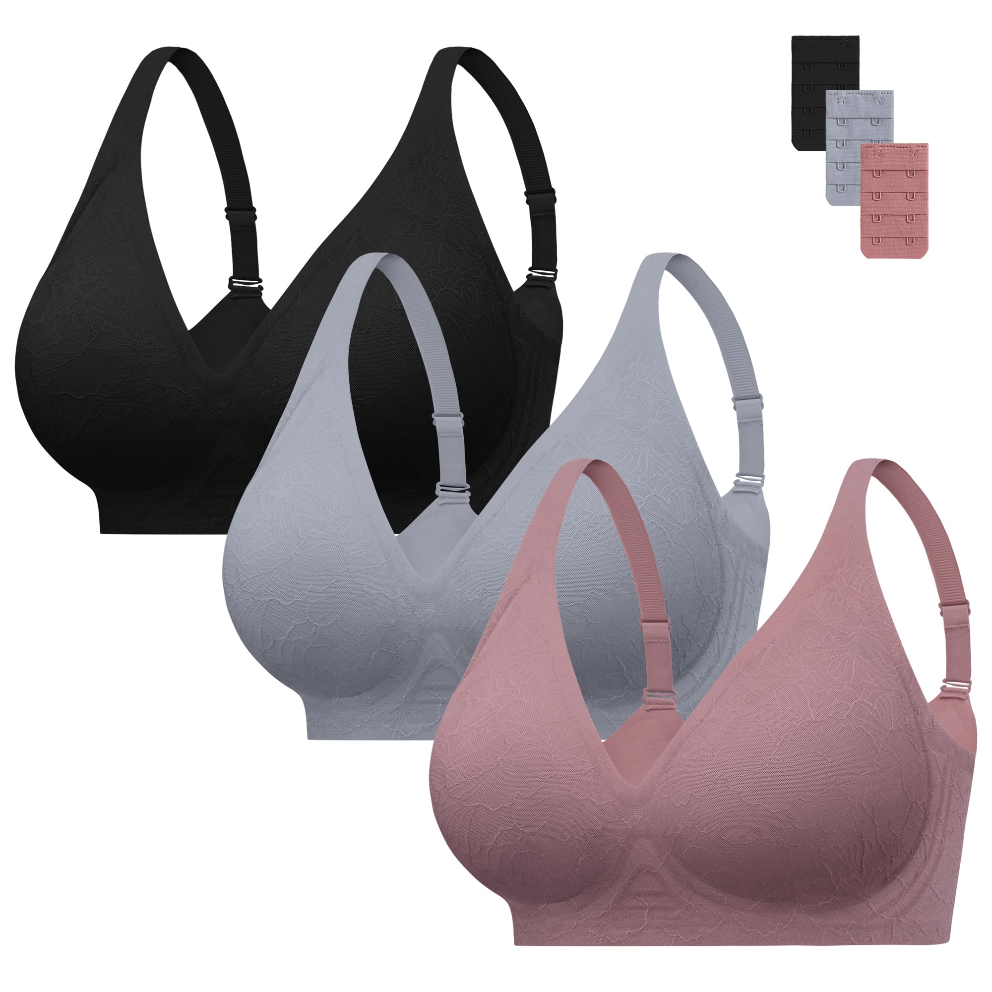 HBselect Jelly Bras for Women Wireless Seamless Comfort Full Coverage Bra
