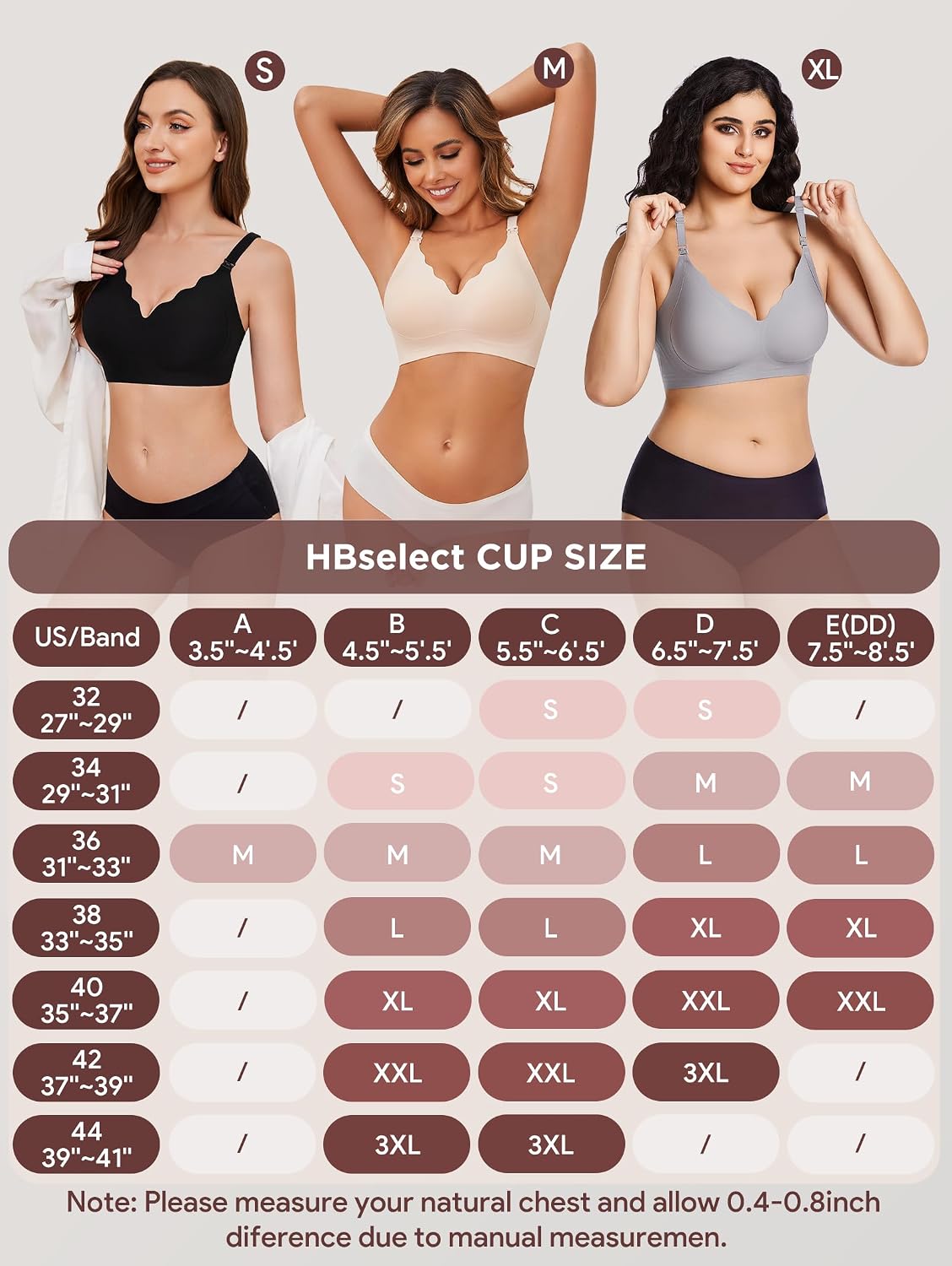 HBselect Nursing Bras for Breastfeeding Comfort Jelly Seamless Nursing Bra