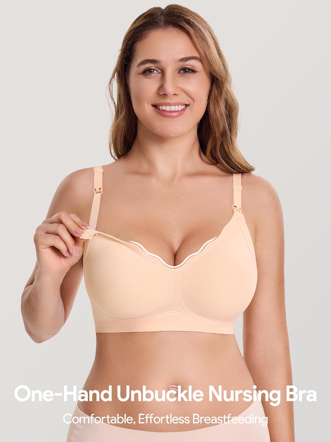 HBselect Nursing Bras for Breastfeeding Comfort Jelly Seamless Nursing Bra