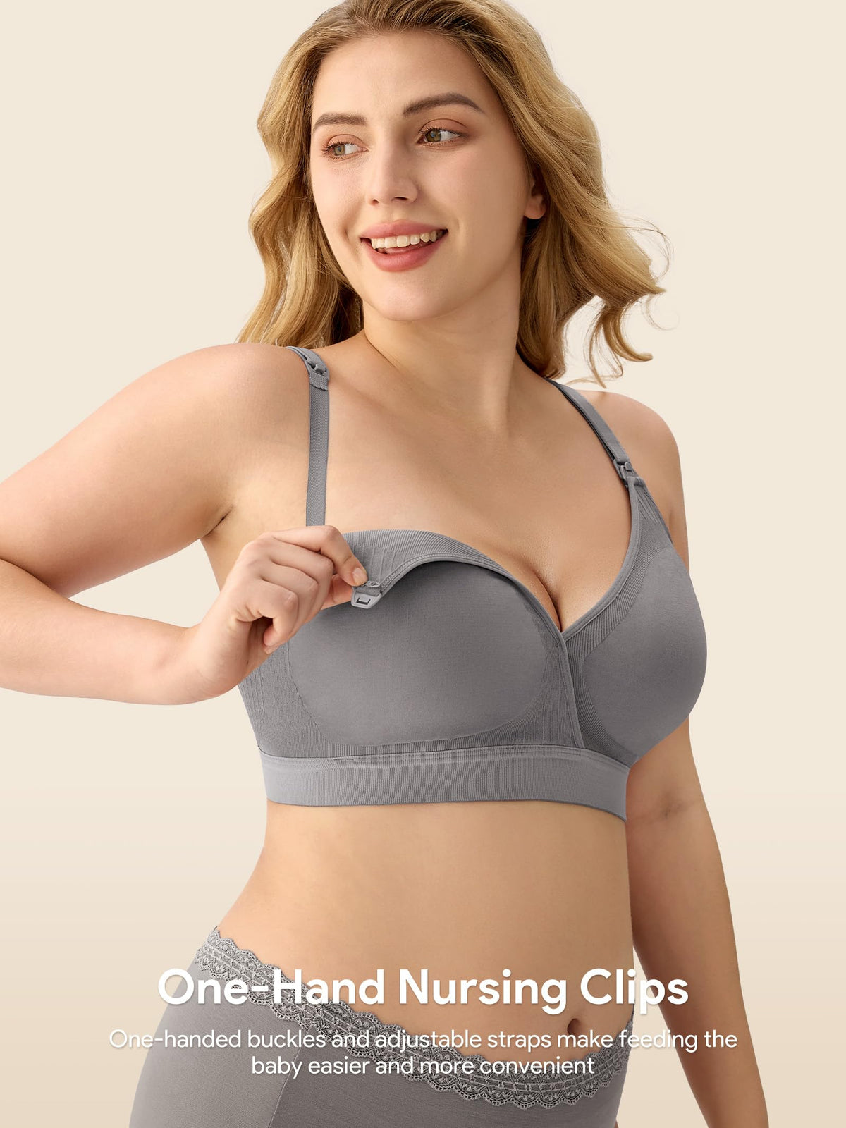 HBselect Nursing Bras for Breastfeeding, Seamless Maternity Bra Wireless