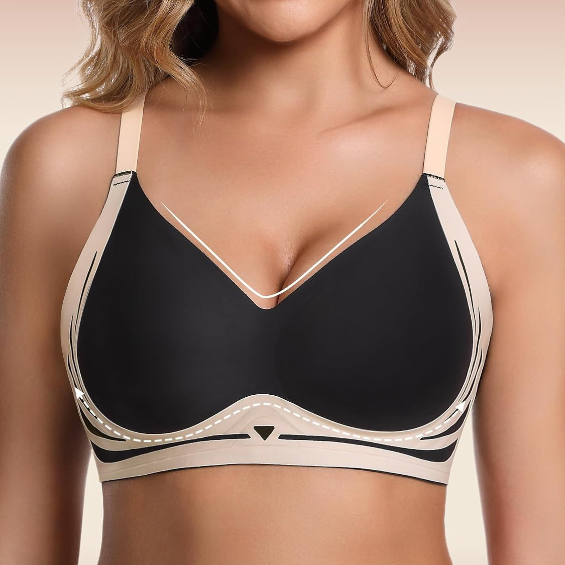 HBselect Jelly Bras for Women No Underwire Comfort Wireless Push Up Bras