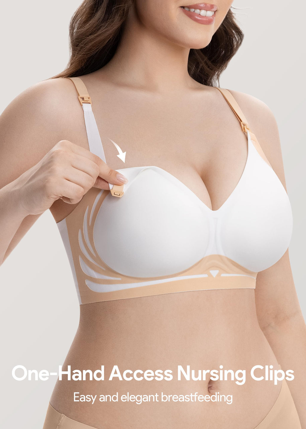 HBselect Nursing Bras for Breastfeeding 3 Pack Women Maternity Jelly Bras