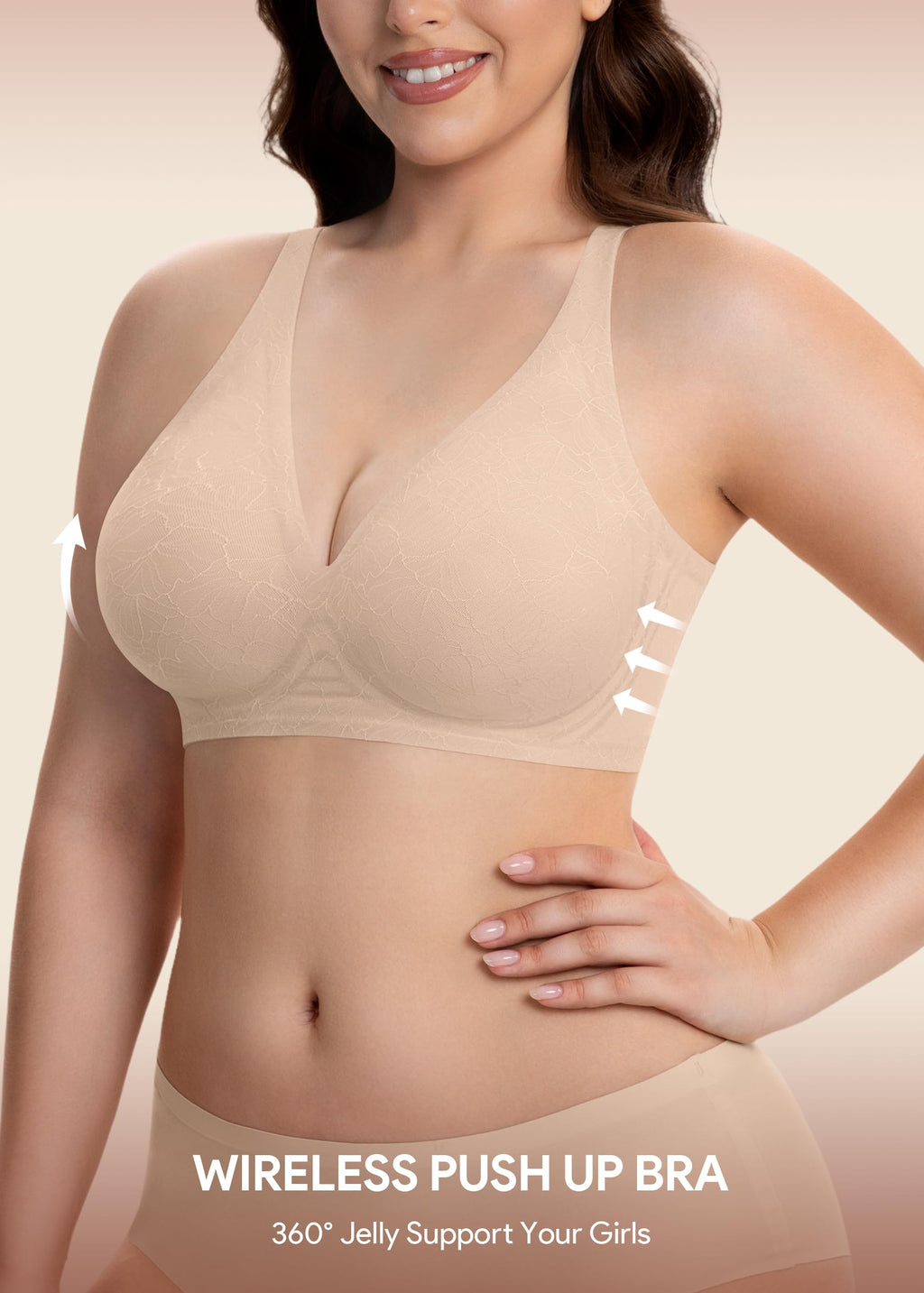HBselect Jelly Bras for Women Wireless Seamless Comfort Full Coverage Bra