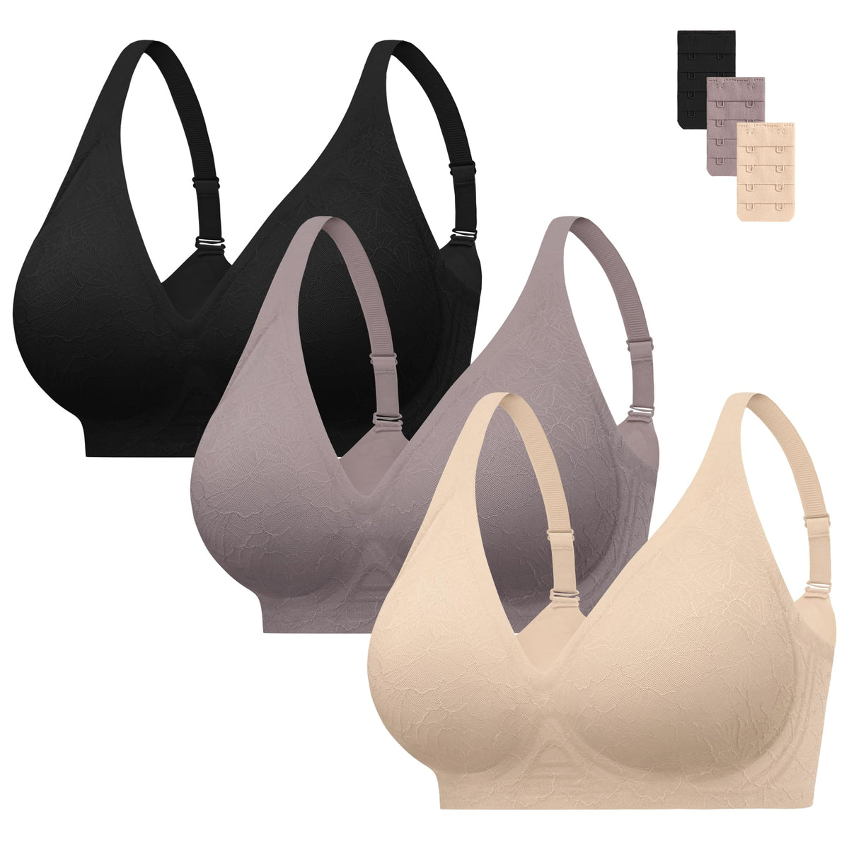 HBselect Jelly Bras for Women Wireless Seamless Comfort Full Coverage Bra