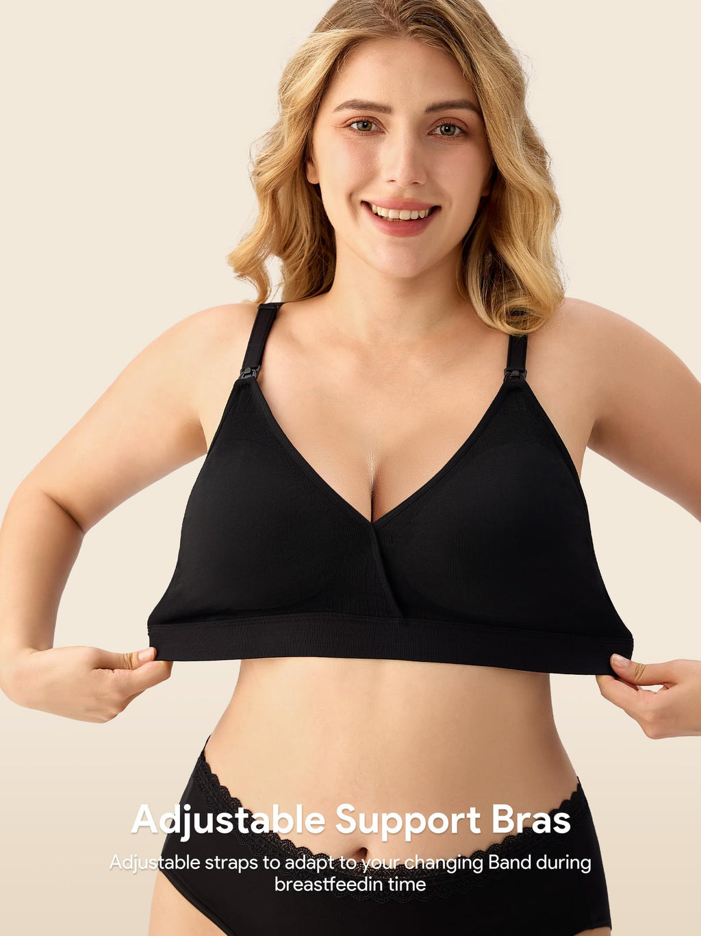 HBselect Nursing Bras for Breastfeeding, Seamless Maternity Bra Wireless