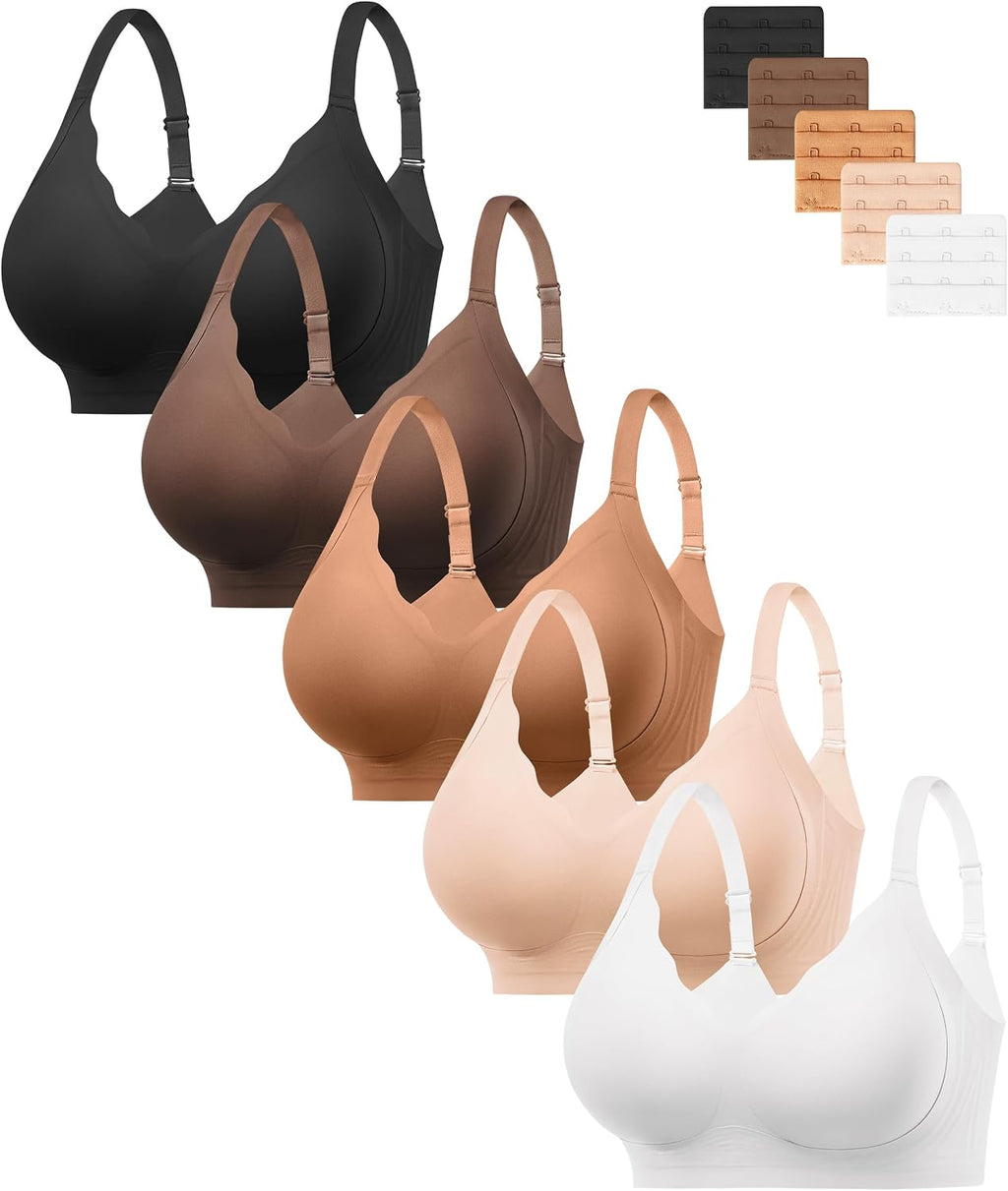 HBselect Jelly Bras for Women Seamless Wireless Full Coverage Tshirt Bras